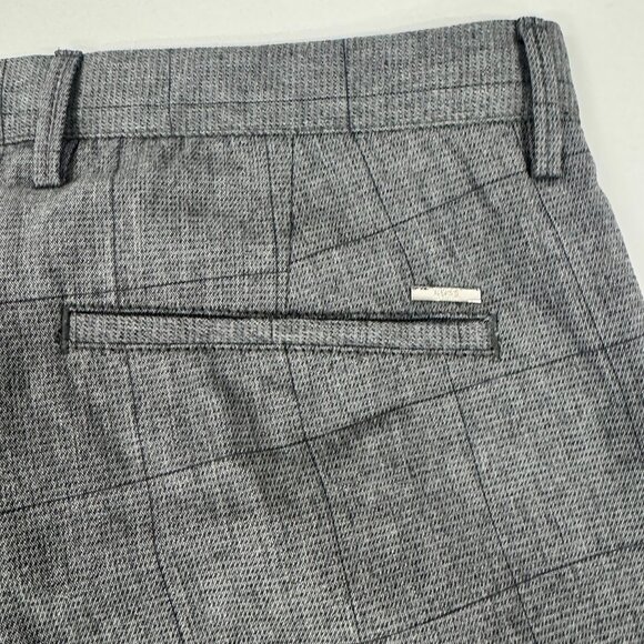 Men’s Slim-Fit Grey Check Hugo Boss Trousers - Picture 7 of 9